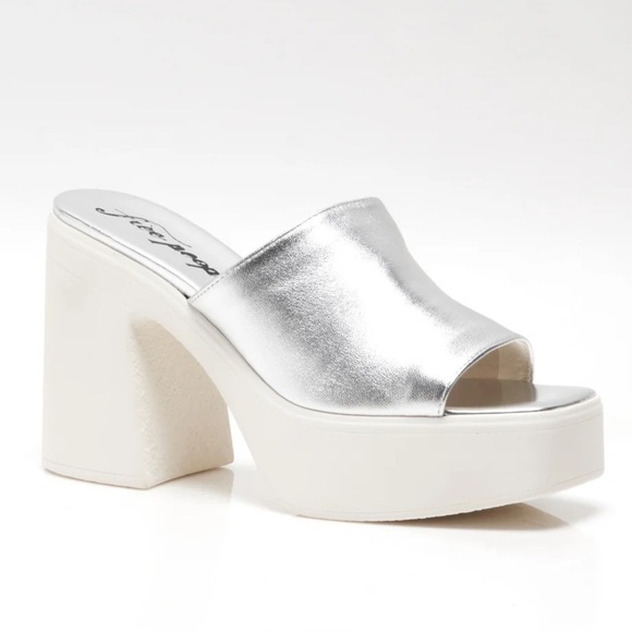 Free people Zoe platform silver size 9 - Picture 1 of 8